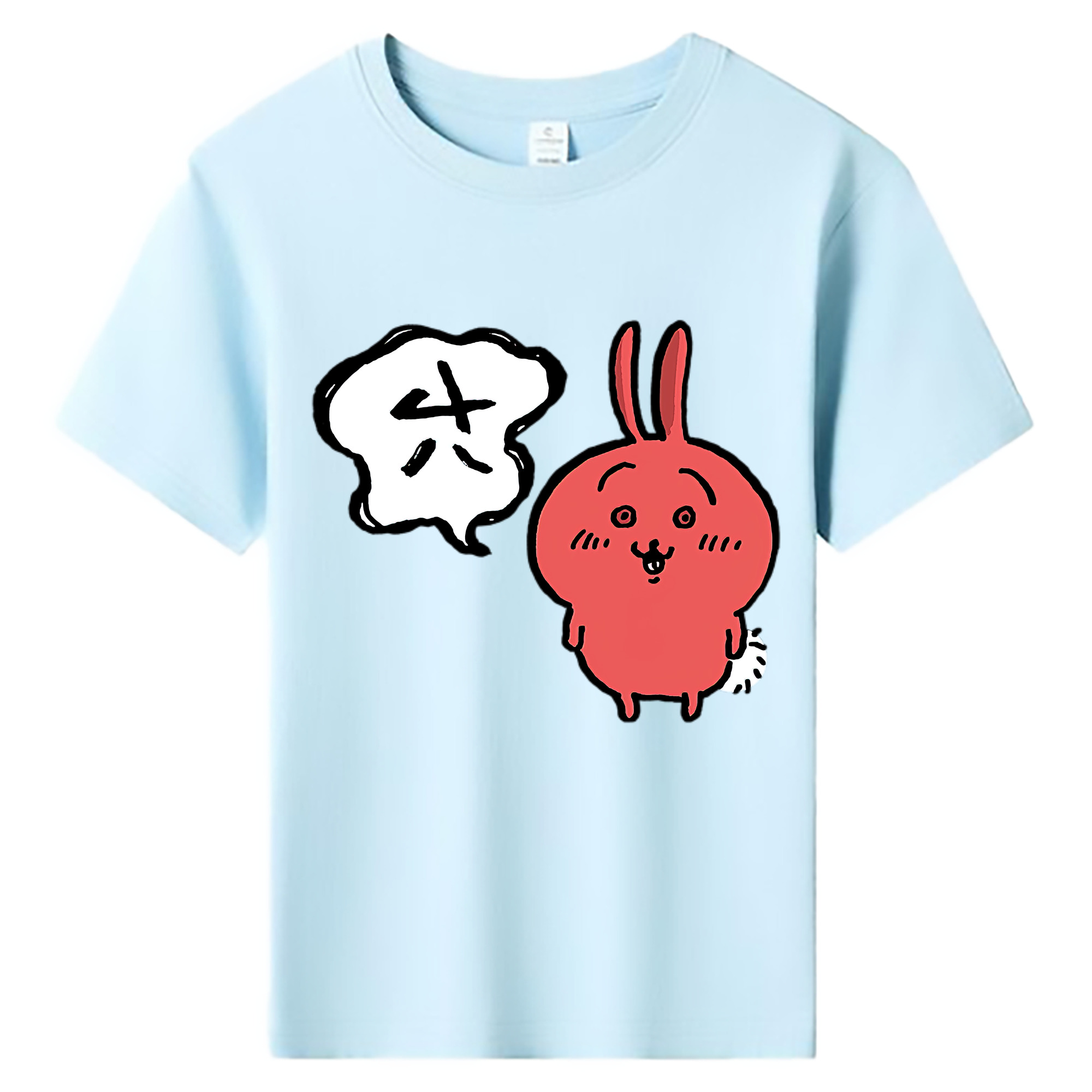 （画像用） ちいかわ ハチワレ Chii-kawa hachiware 綿100％キッズTシャツ（フロントプリント）